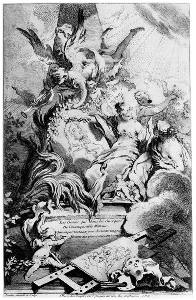 Les Graces au Tombeau de Watteau, c1720-1770 by François Boucher