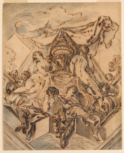 Project for a Corner Motif of a Painted Ceiling by François Boucher