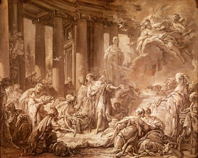 Psyche Receiving the Divine Honors (Preparatory Study), c.1740 by François Boucher