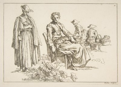 Sheet of Sketches by François Boucher