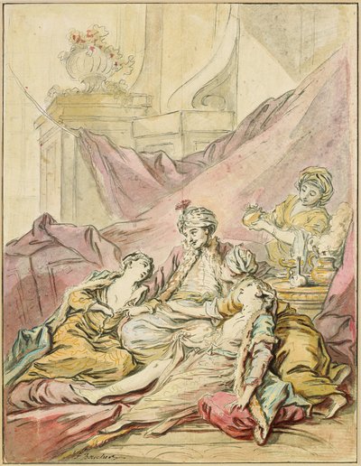 The Pasha in His Harem, c. 1735-1739 by François Boucher