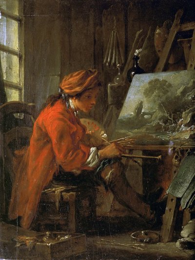 The Painter in His Studio (Self-Portrait) by François Boucher