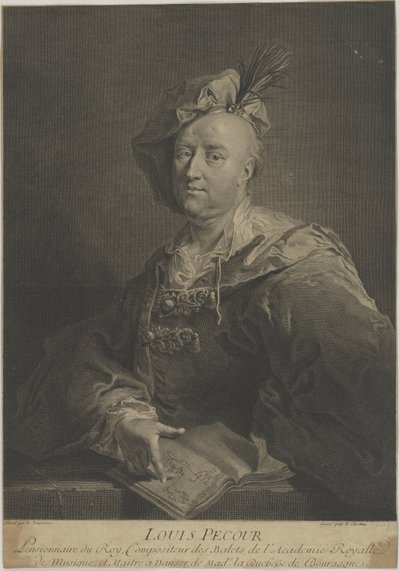 Portrait of the dancer and choreographer Louis Pécour by François Chereau