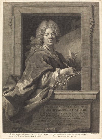 Nicolas de Largillière by François Chereau I after Nicolas de Largillierre
