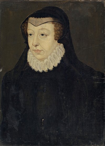 Catherine of Medici, Queen of France, as Widow by François Clouet
