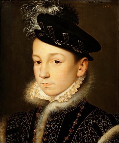 Portrait of King Charles IX of France (1550-1574) by François Clouet