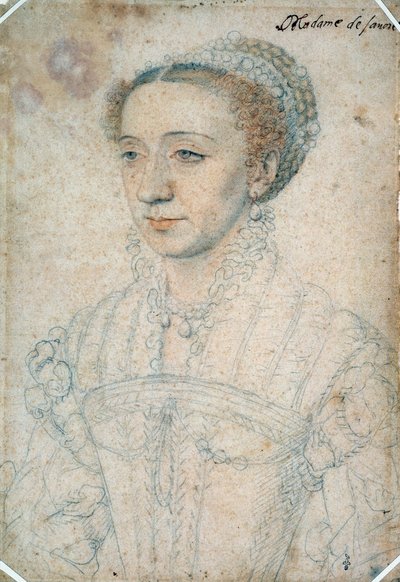 Portrait of Marguerite de France, Daughter of Francois I, Duchess of Savoy by François Clouet