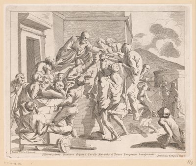 Benefactor Distributing Money to the Poor by François Collignon (possibly)