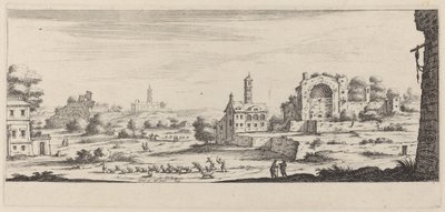 View of the Sun Temple in Rome by François Collignon after Israël Silvestre