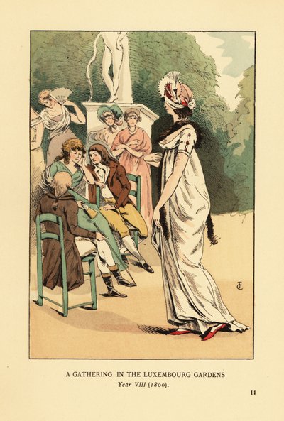 A Gathering in the Luxembourg Gardens, Year VIII by François Courboin