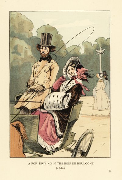 A fop driving in the Bois de Boulogne by François Courboin