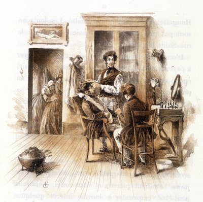 Barber. Illustration of 
