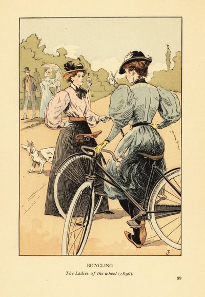 Bicycling, the Ladies of the Wheel in 1896 by François Courboin