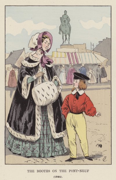 The Booths on the Pont-Neuf, 1844 by François Courboin
