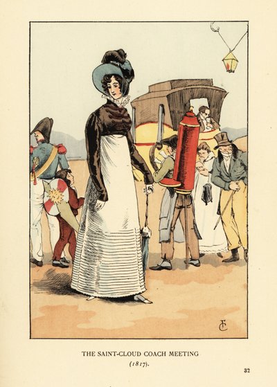 Woman Waiting for a Stage Coach by François Courboin