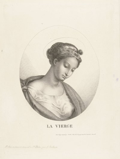Bust of Mary in Oval (La Vierge) by François Deleu