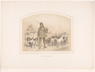 Hunter with Ten Hunting Dogs by François Grenier