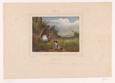 Hunter Startled While Relieving Himself by François Grenier