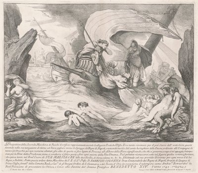 The Seconda Macchina for the Chinea of 1742: Ulysses and the Sirens by François Hutin