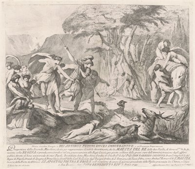 The Seconda Macchina for the Chinea of 1743: The Royal Hunt by François Hutin