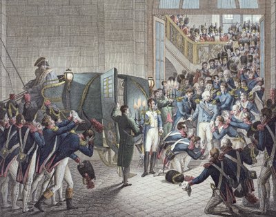 Departure of Louis XVIII King of France and Navarre, from Les Tuileries, 19th March 1815 by François Joseph Heim