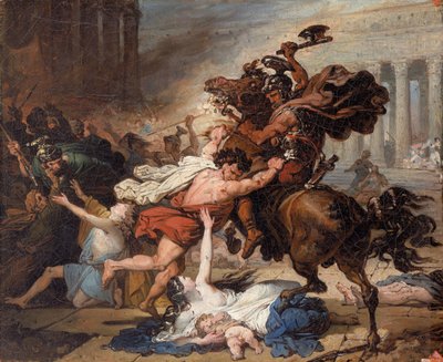 Destruction of Jerusalem by the Romans Study, 1824 by François Joseph Heim