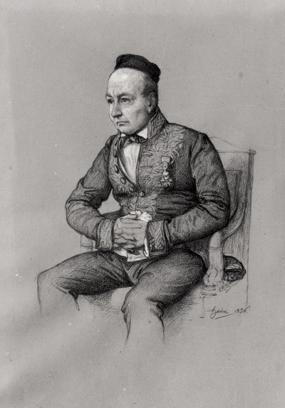 Portrait of Charles Augustin Sainte-Beuve by François Joseph Heim