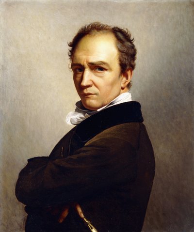 Portrait of the Artist holding a Stylus by François Joseph Navez