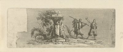 Landscape with Two Greek Fishermen by François Joseph Pfeiffer (II)
