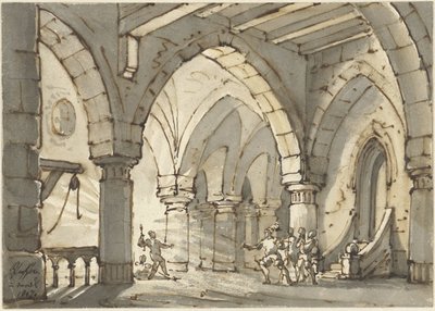 Scene from the Play Don Luis de Vargas by François Joseph Pfeiffer (II)