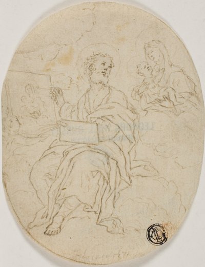 Saint Luke Painting the Madonna and Child by François Le Moyne