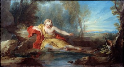 Narcissus Contemplating Its Reflection by François Lemoyne