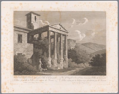 View of the Temple of Hercules in Cori near Velletri by François Morel