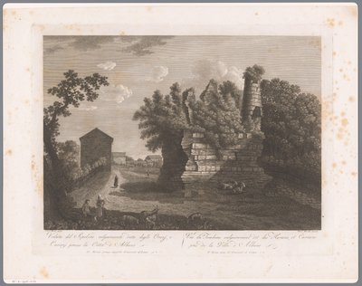 View of the Tombs of Horatii and Curiatii (Albano) by François Morel