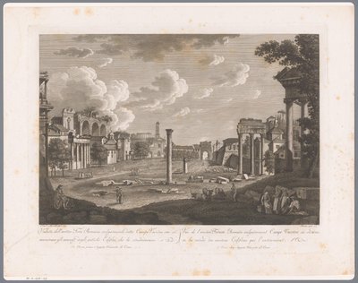 View of the Roman Forum (Views of Rome series) by François Morel