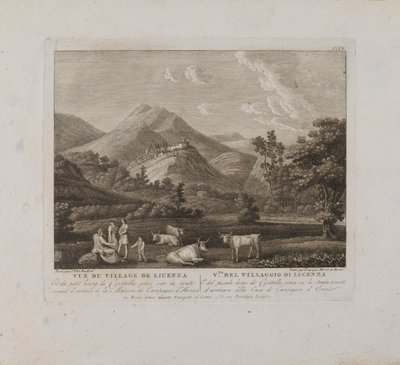 View of the Village of Licenzo (no. VI) by François Morel