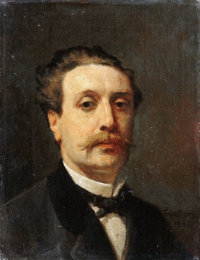 Portrait of Guy de Maupassant by François Nicolas Auguste Feyen Perrin
