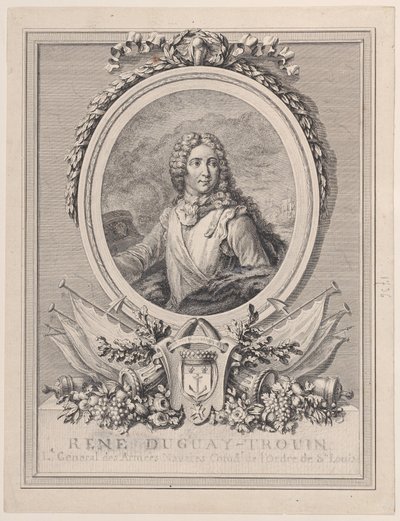 Portrait of René Duguay-Trouin, Lieutenant-General of the Naval Armies of the King, 1765-1807 by François Nicolas Barthélemy Dequevauviller