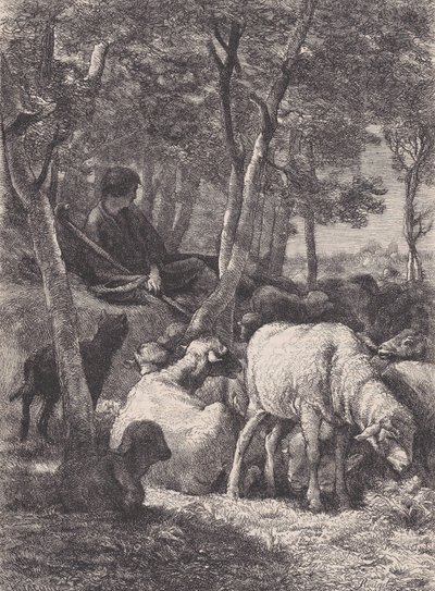 The Shepherd, from Le Magasin Pittoresque by François Rouget