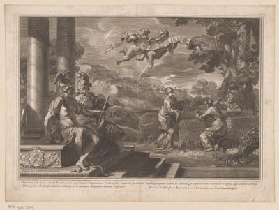Seated Personifications of Genius and Philosophy with Nymphs Planting Roses by François Spierre