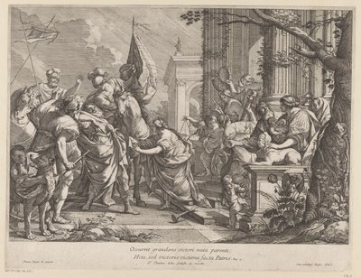 Jephthah Welcomed by His Daughter by François Tortebat