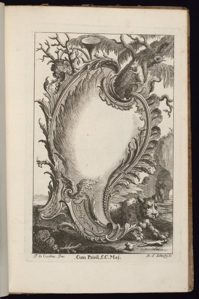 Cartouche with Tree, Book of Irregular Cartouches by François de Cuvilliés the Elder