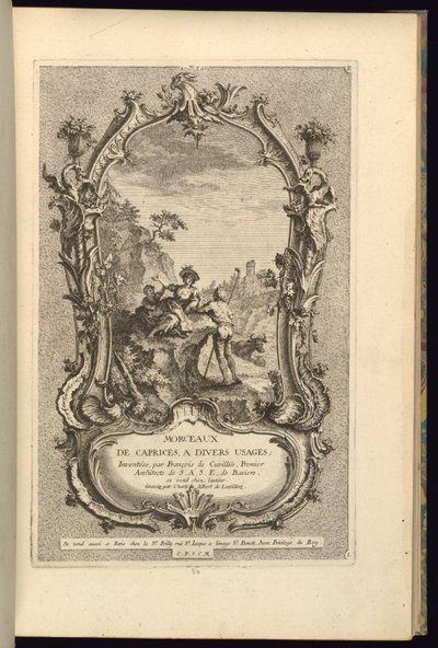 Design for Cartouche with Large and Small Compartments by François de Cuvilliés the Elder