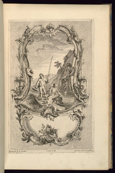 Design for Cartouche with Large and Small Compartments by François de Cuvilliés the Elder