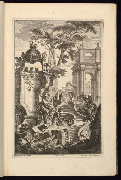 Design for Fountain with a River God by François de Cuvilliés the Elder