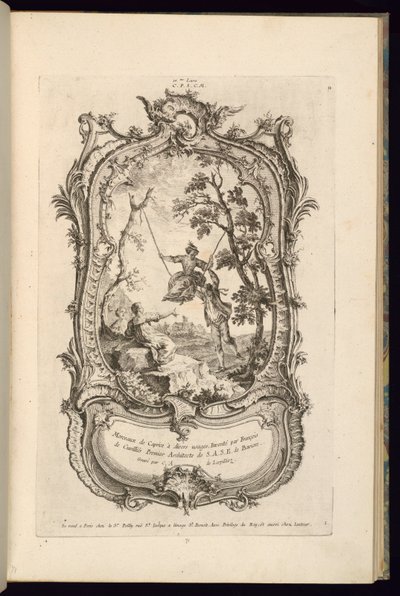 Design for a Cartouche with Large and Small Compartments by François de Cuvilliés the Elder