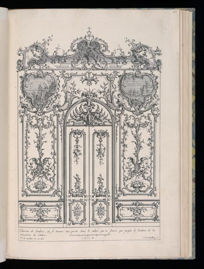 Wall with Double Door, Livre de Lambris (Book of Wainscoting) by François de Cuvilliés the Elder