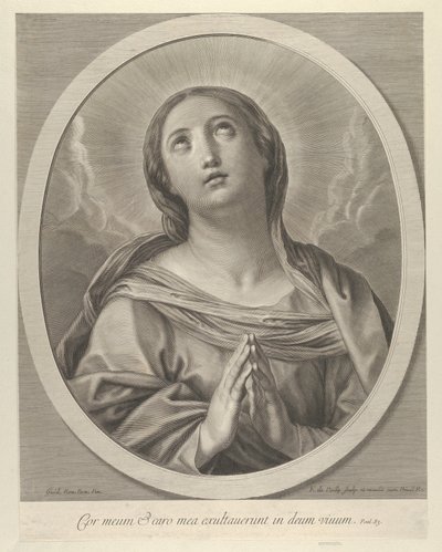 The Virgin in Prayer (after Reni) by François de Poilly