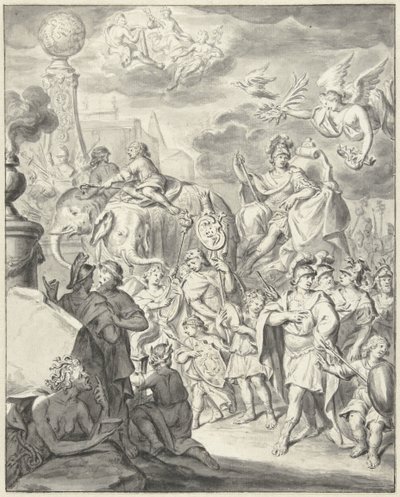 Allegorical triumphal procession of a prince or general by François van Bleyswijck