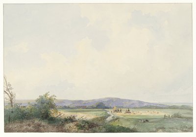 Landscape with Meadows, near the Dunes by Frans Arnold Breuhaus de Groot